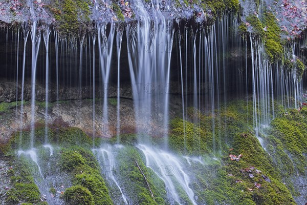 Water flowing over rocks in the gorge Wimbachklamm in Ramsau bei Berchtesgaden