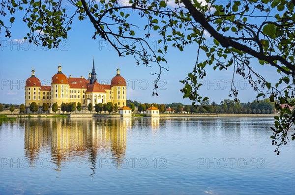 The world-famous Moritzburg Castle near Dresden