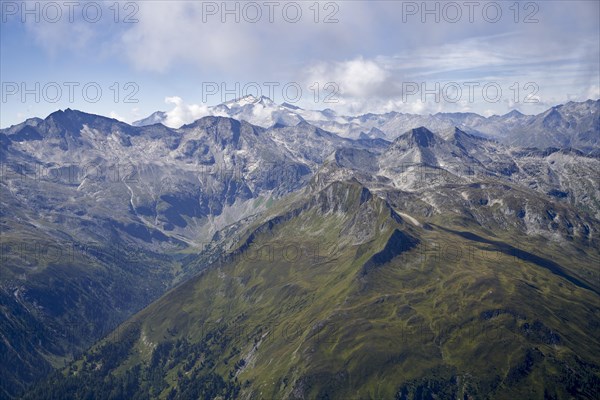 View from the summit of the Weisseck to the Hohe Tauern