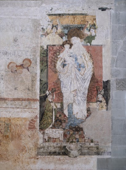 Old frescoes in the Minster of St. Mary and St. Mark