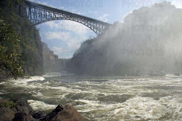 Bridge over the Zambezi river between Zambia and Zimbabwe