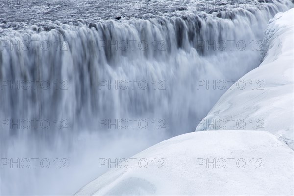 Dettifoss on the Joekulsa a Fjoellum river in winter