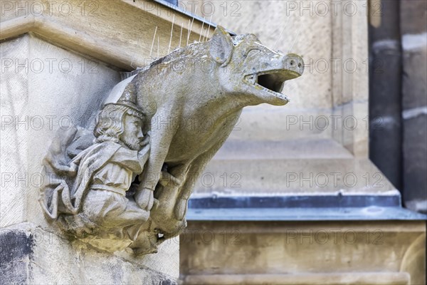 Anti-Semitic sculpture of a Jew sow