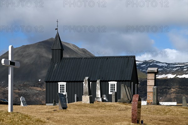 Budir Black Church on the Snaefellsnes Peninsula in the West of Iceland