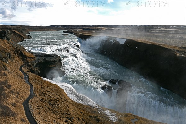 Gullfoss Waterfall in the South of Iceland