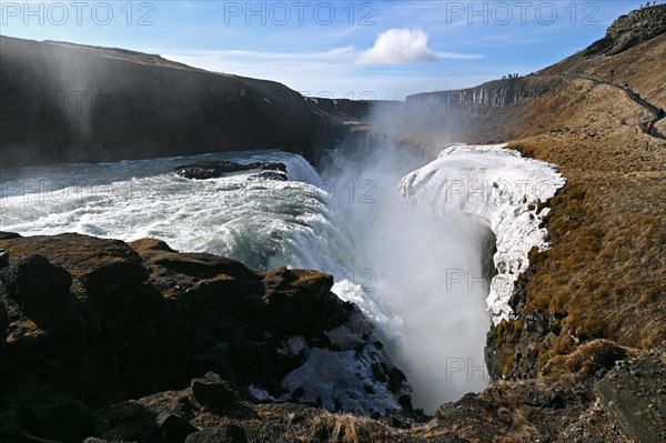 Gullfoss Waterfall in the South of Iceland