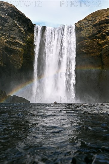 Skogafoss Waterfall on the South Coast of Iceland