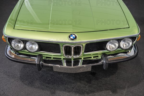 Car front with brand emblem of a BMW of the 7 series