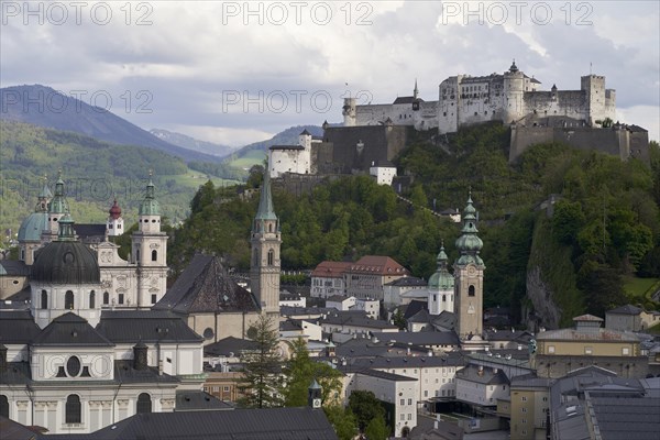 View of the Old Town and Hohensalzburg Fortress