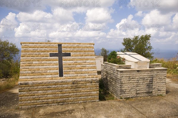 Christian graveyard in bYblos Lebanon Middle East