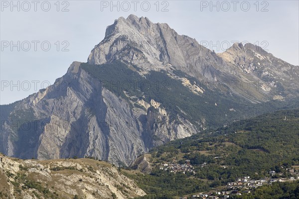 Mountain massif of the Croix des Tetes near St. Michel de Maurienne