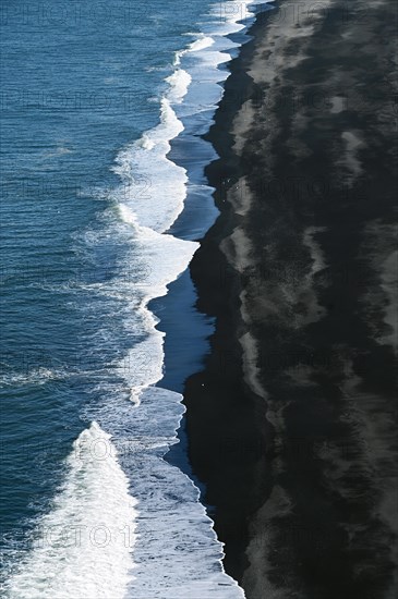 Reynisfjara Black Sand Beach on the South Coast of Iceland