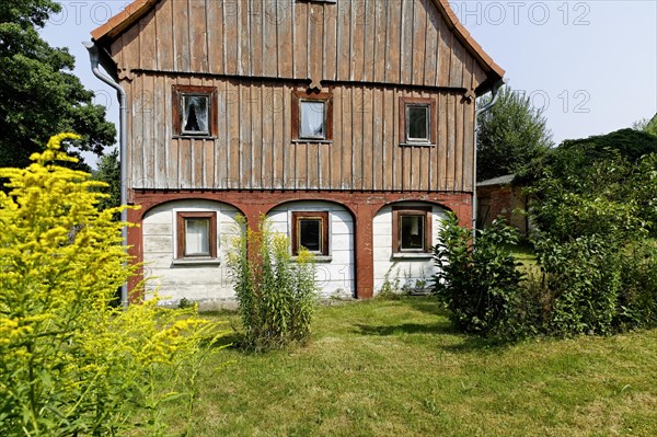 Typical historical Umgebindehaus of Lower Lusatia