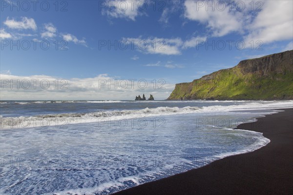 Black sand beach and Reynisdrangar