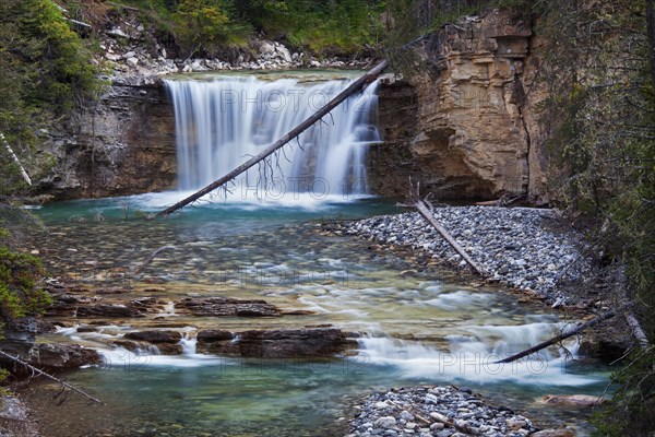 Waterfall in the Johnston Canyon