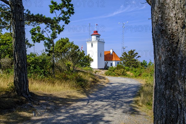 Hammerodde Fyr Lighthouse at the northern tip of Bornholm Island