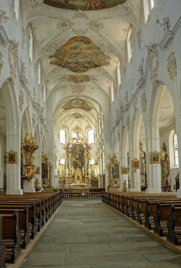 Franciscan church with high altar by Joseph Anton Feuchtmayer