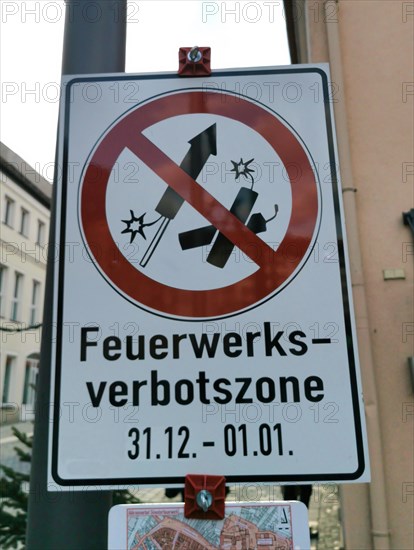 Fireworks ban sign