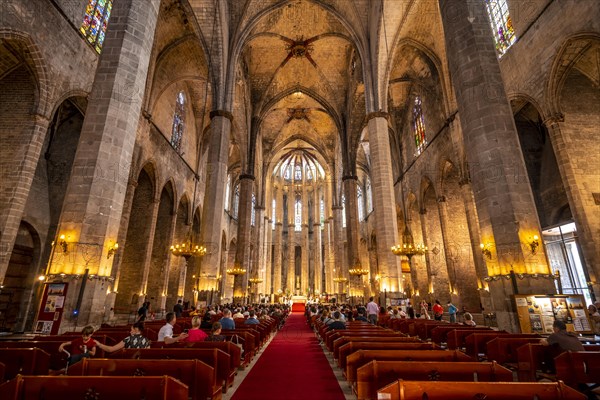 Interior view of Barcelona Cathedral