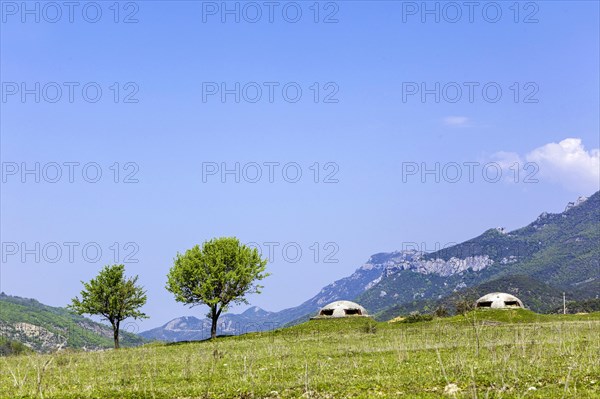 Former bunker in the valley of the Vjosa