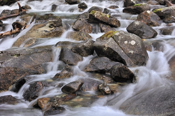 Waterfall at the Pont d'Espagne in the Hautes-Pyrenees near Cauterets