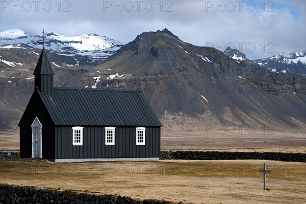 Budir Black Church on the Snaefellsnes Peninsula in the West of Iceland