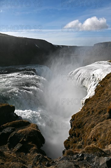 Gullfoss Waterfall in the South of Iceland