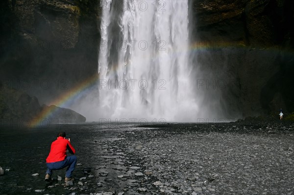 Skogafoss Waterfall on the South Coast of Iceland