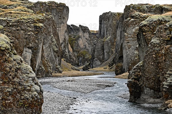 Canyon Fjadrargljufur on the south coast of Iceland