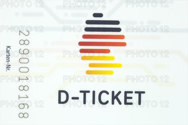 Deutschland-Ticket D-Ticket or 49 euro ticket for local transport on a chip card