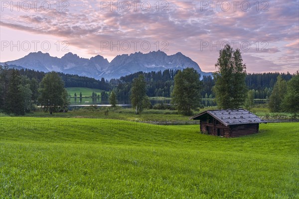 Hut at sunset