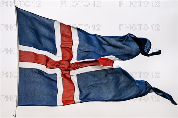 Icelandic flag in Thingvellir National Park