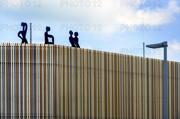 Silhouette Figures on the Museum of Contemporary Art