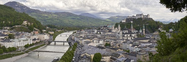 View of the Old Town and Hohensalzburg Fortress