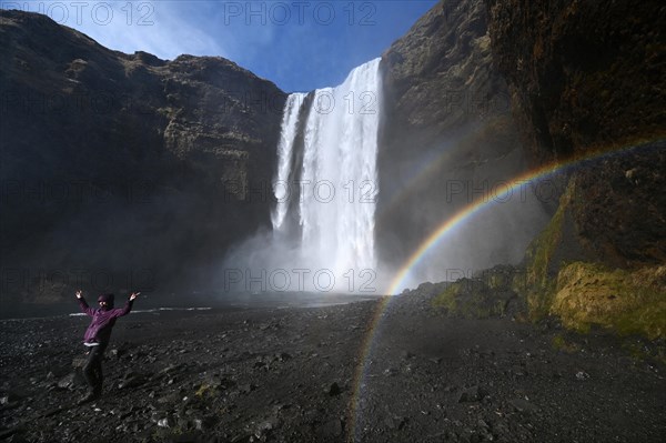 Skogafoss Waterfall on the South Coast of Iceland