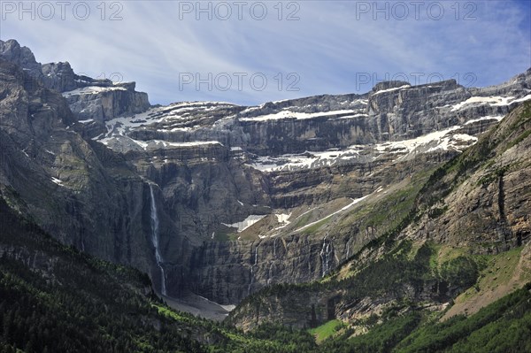 The Cirque de Gavarnie and the Gavarnie Falls