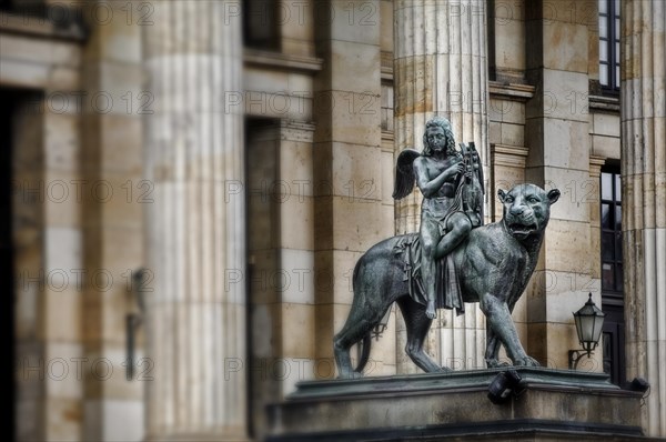 Statue outside Gendarmenmarkt Berlin Germany