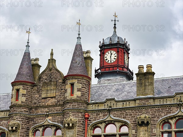 Former town hall with clock tower