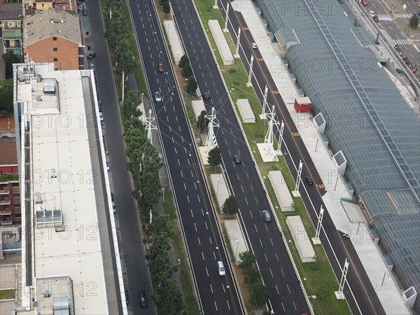 Aerial view of roads