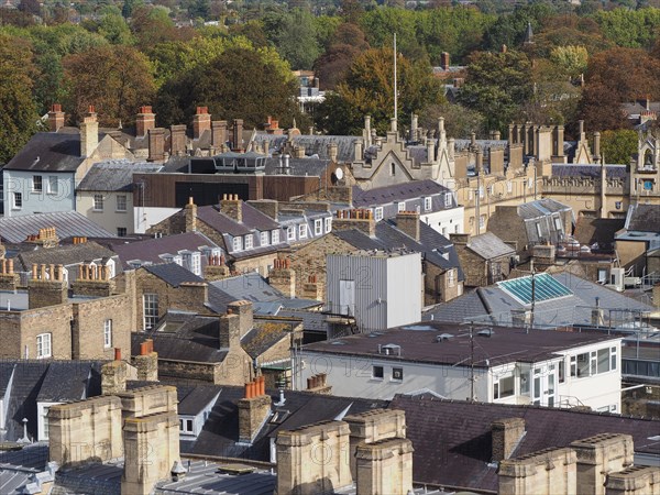 Aerial view of the city of Cambridge