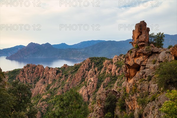 Red granite rocks