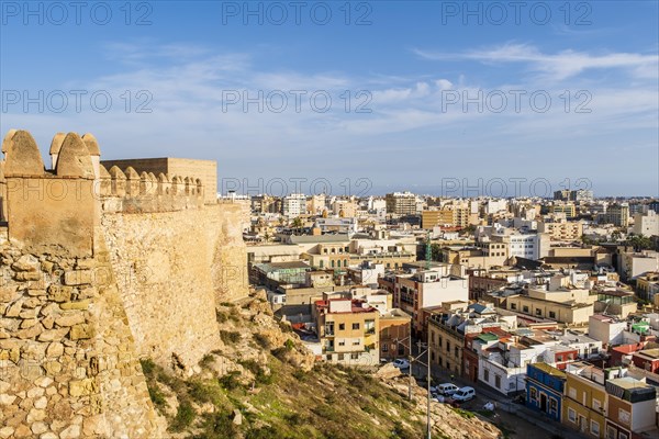 Great viw of the Alcazaba of Almeria