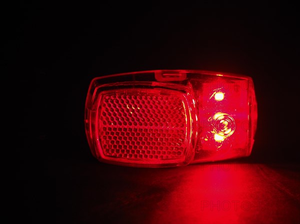 Flashing red strobe light