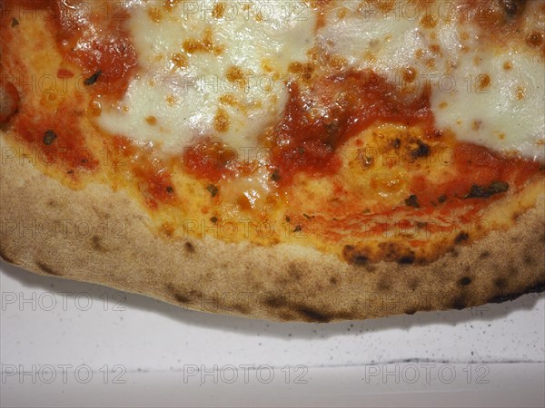 Margherita pizza baked food