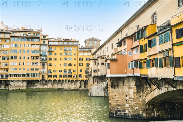 Side view of the Ponte Vecchio in Florence