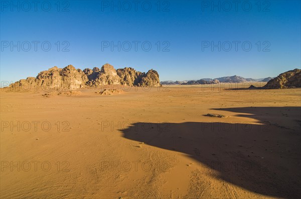 Mountainlandscape and desert in Wadi Rum
