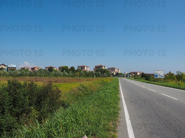 Road to the city of Settimo Torinese