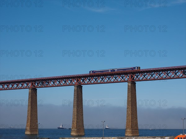 Forth Bridge over Firth of Forth in Edinburgh