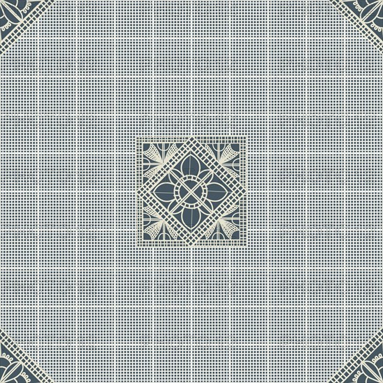 Seamless pattern inspired from traditional Danish Hedebo embroidery