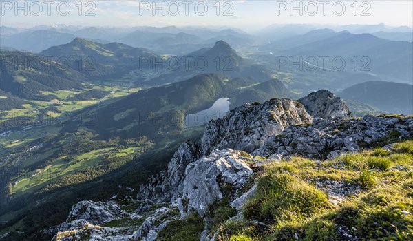 View from the summit of the Scheffauer on Hintersteiner See and Inntal